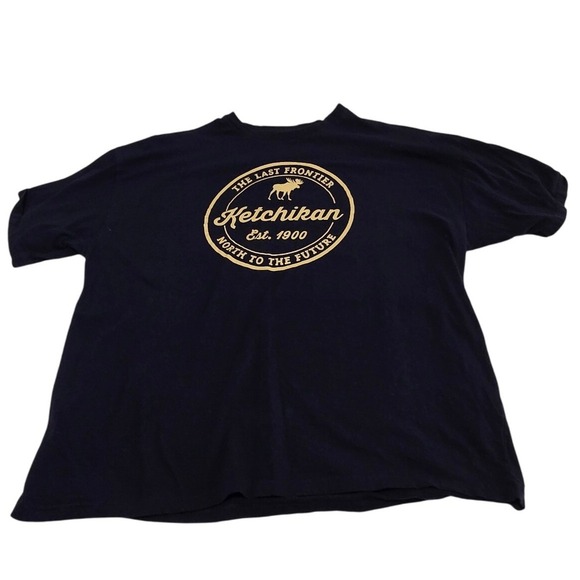 Ketchikan The Last Frontier Est 1900 North to the Future T Shirt XXL Navy /0154 - Picture 2 of 4
